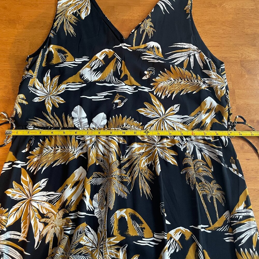 NWOT Size 14 H&M black white and golden yellow Hawaiian-print dress - Picture 9 of 15